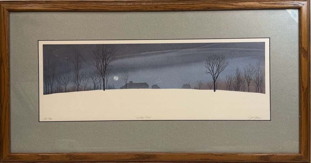John Sovjani Winter Sky Print AP 2/50 Framed Signed